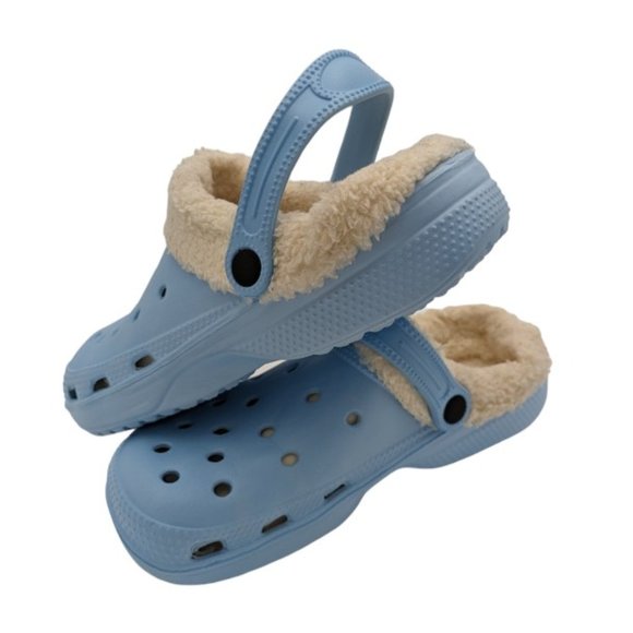 Women's Croc-Style Clogs Multi-Use Versatile Slippers Lightweight Unisex Fleece - Picture 3 of 8